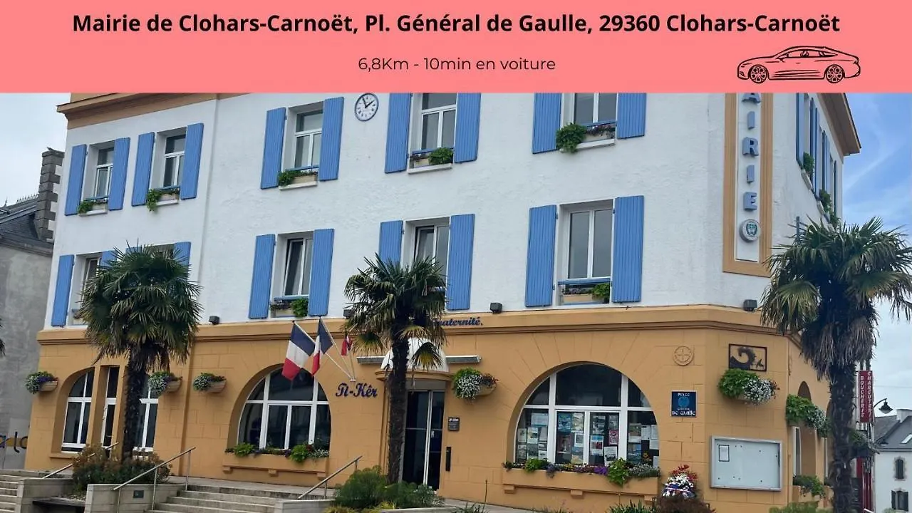 Le Clos Des Mouettes: Beachfront Haven with Wi-Fi and Private Parking Clohars-Carnoet France